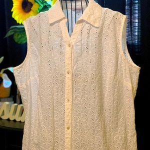 Allison Daley Eye-lace Blouse